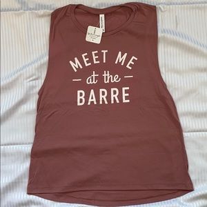 Meet me at the barre graphic tank